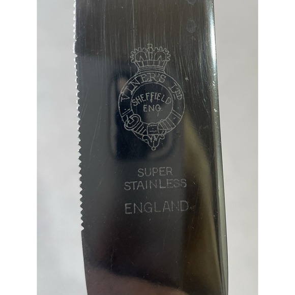 Viners Other - Antique Viners of Sheffield England Super Stainless Serrated Knife Wood Handle